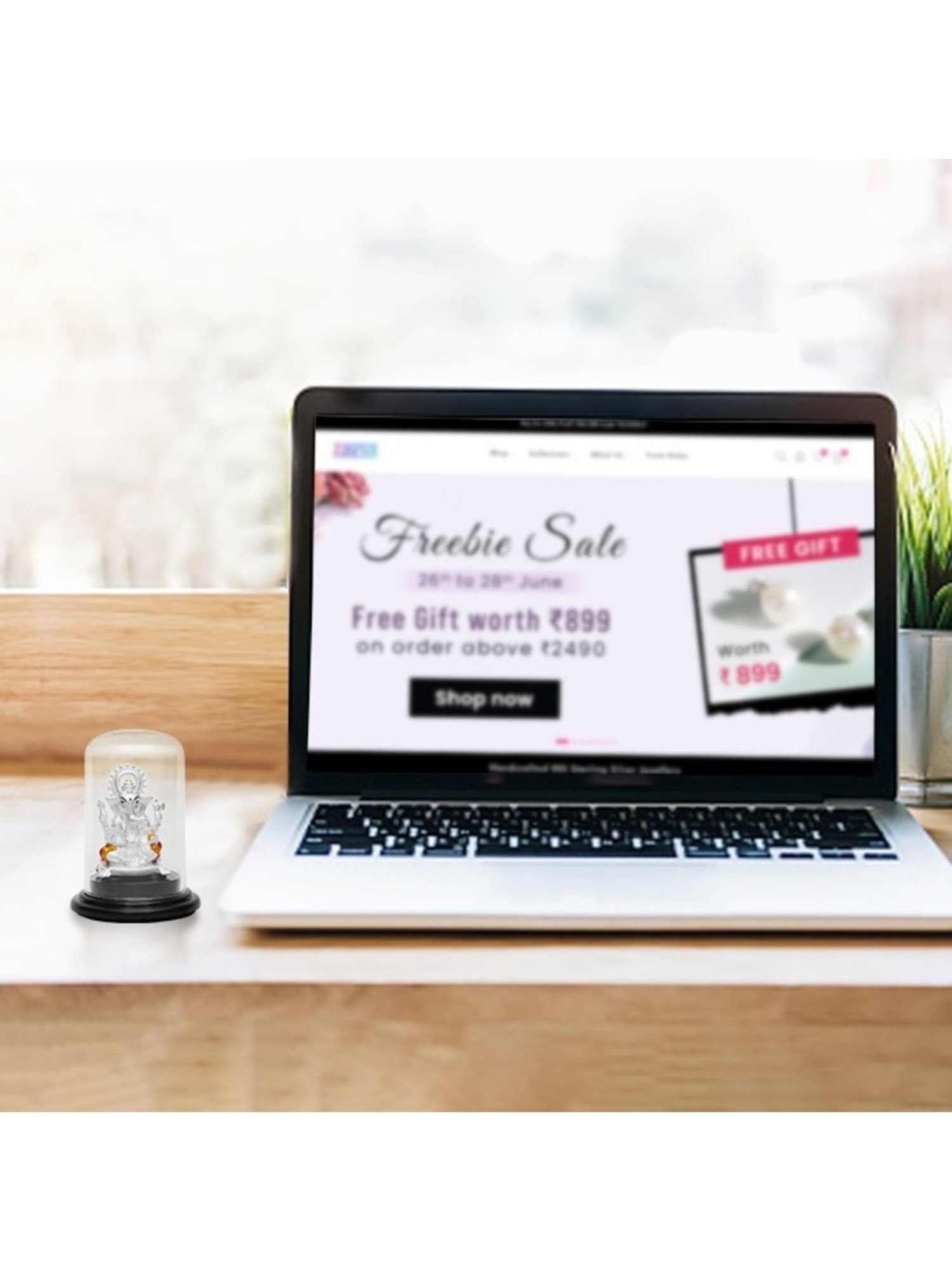 Sri Jagdamba Pearls 0.8 Silver Vishnu Idol