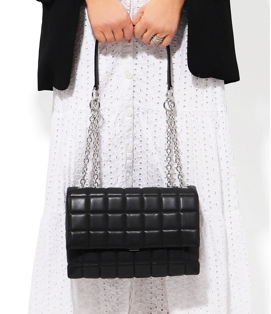 House of Want H.O.W. We Step Up Quilted Vegan Leather Shoulder Bag