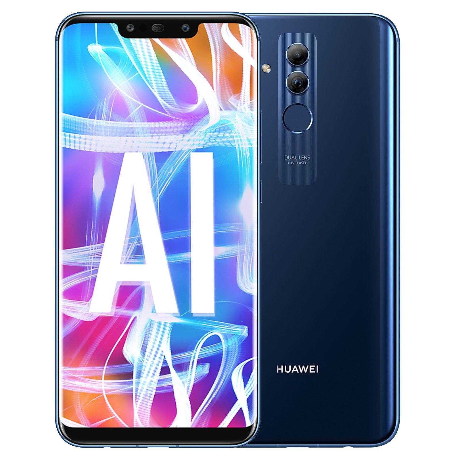 Huawei Mate 20 Lite 64GB (No CDMA, GSM only) Factory Unlocked 4G/LTE Smartphone - Sapphire Blue