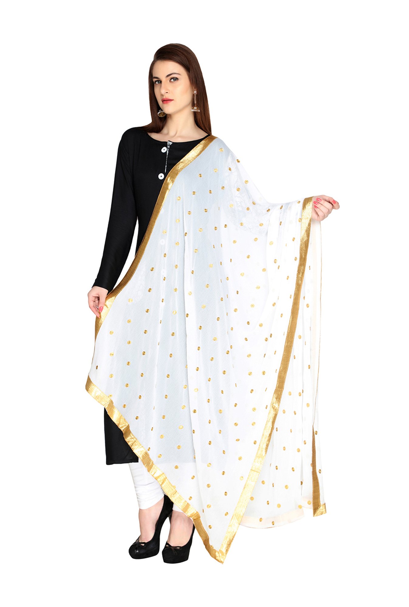 Dupatta Bazaar White Dupatta