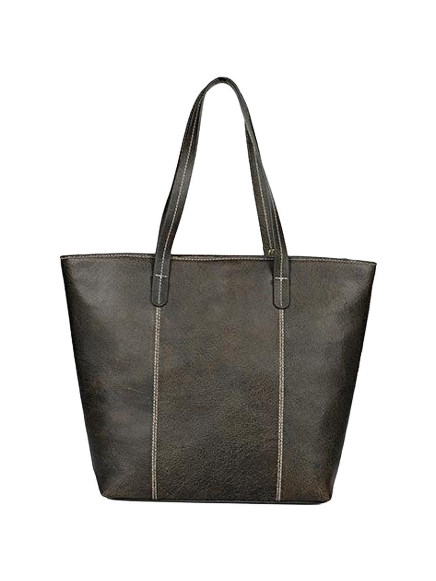 Favore Black  Solid Medium Tote Handbag