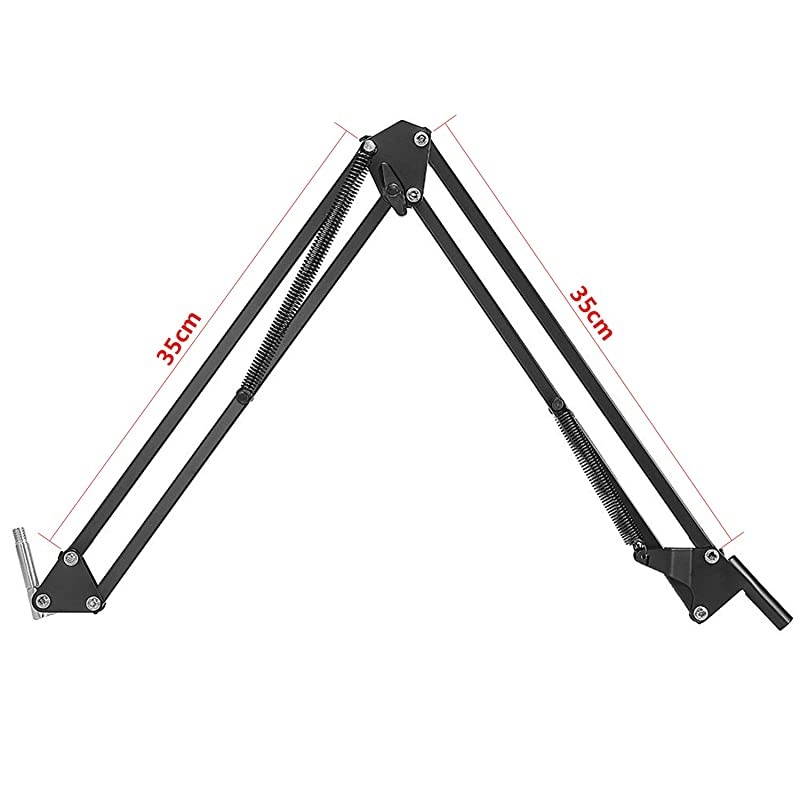 USB Microphone for Windows and Mac with Suspension Scissor Arm Stand Shock Mount Pop Filter USB Cable and Table Mounting Clamp Kit for Broadcasting and Sound Recording Blue and Silver