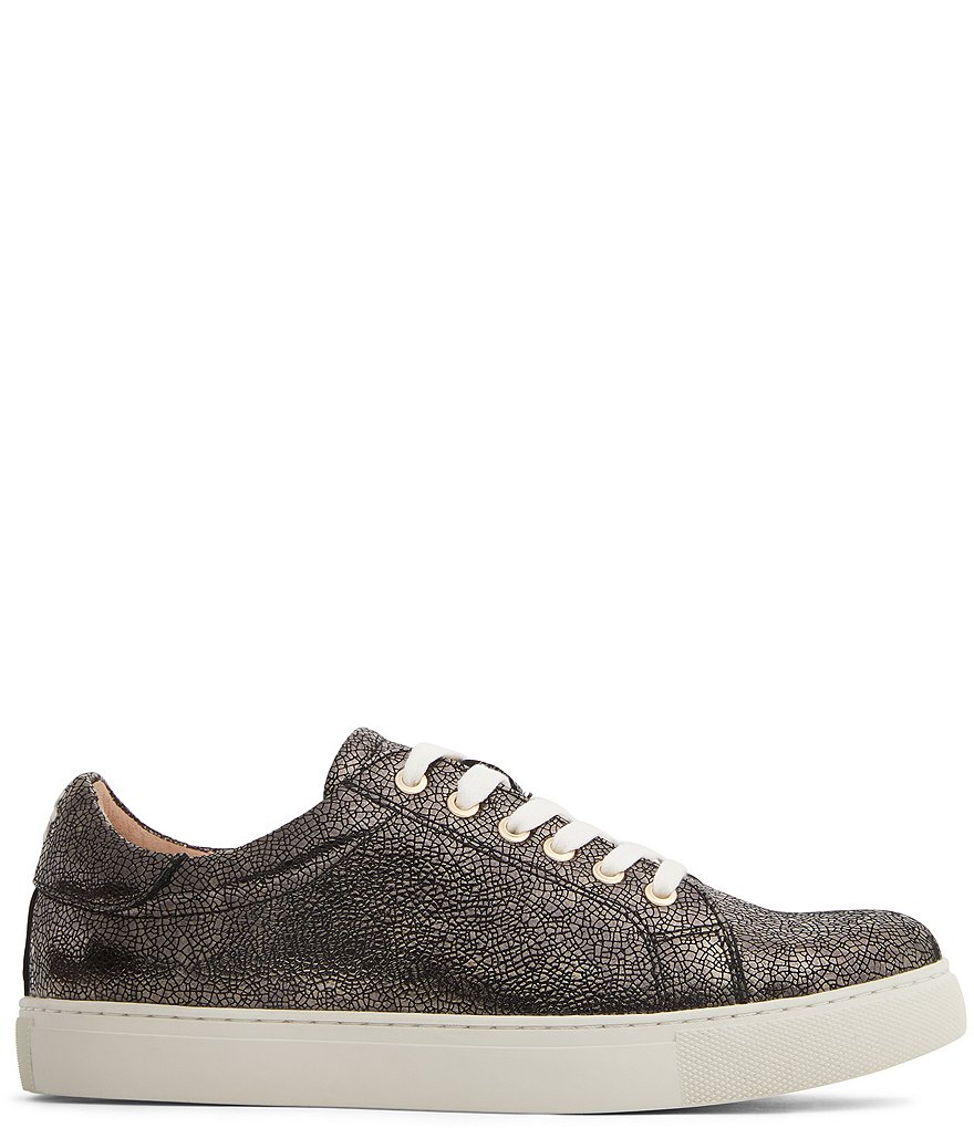 Jack Rogers Rory Metallic Leather Lace-Up Sneakers