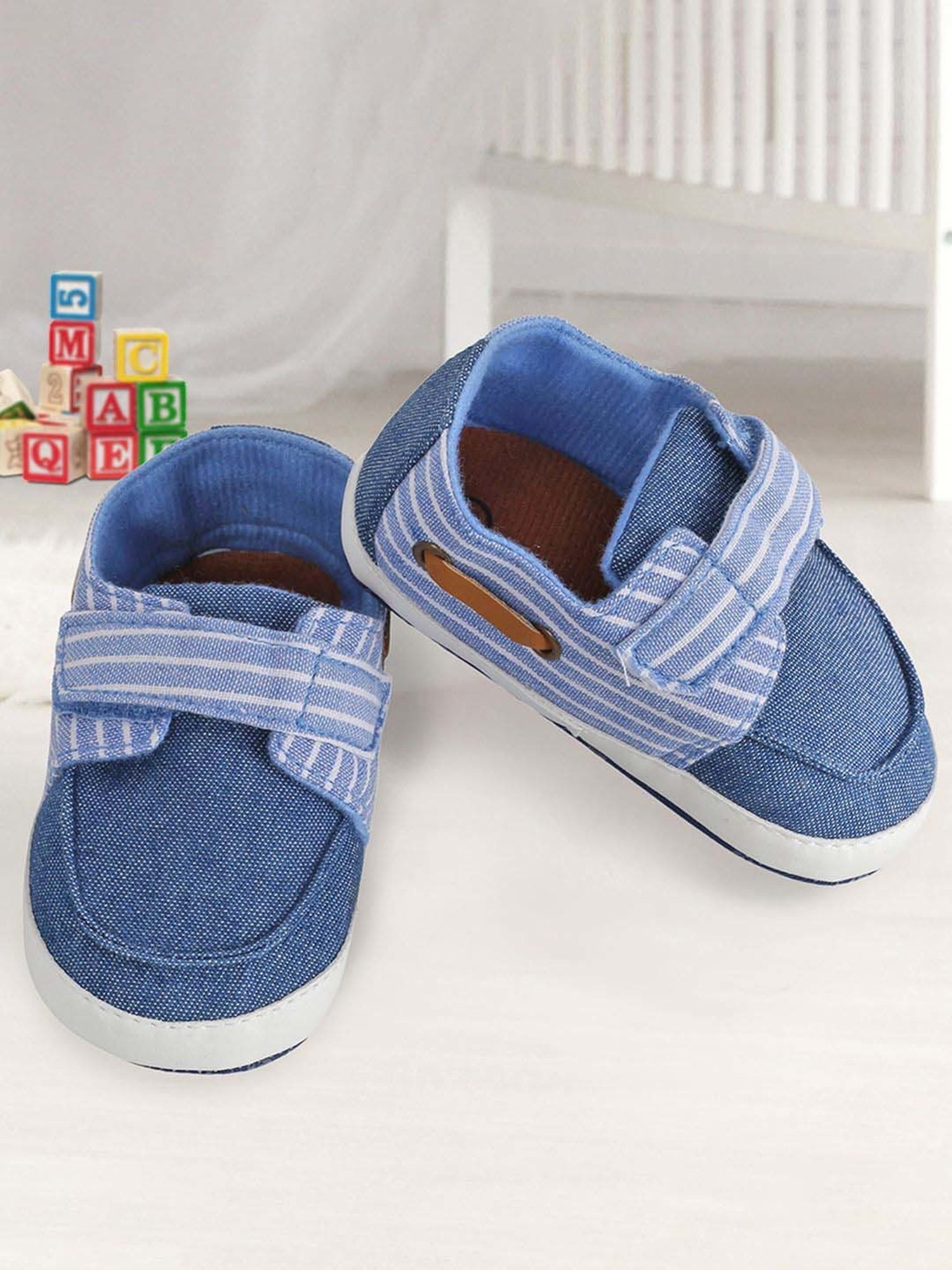Baby Moo Kids Blue Casual Booties