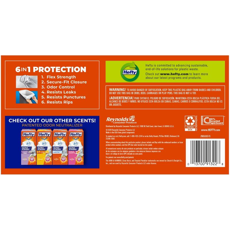 Hefty Strong Extra Large Drawstring Trash Bags - 33 Gallon - 26ct