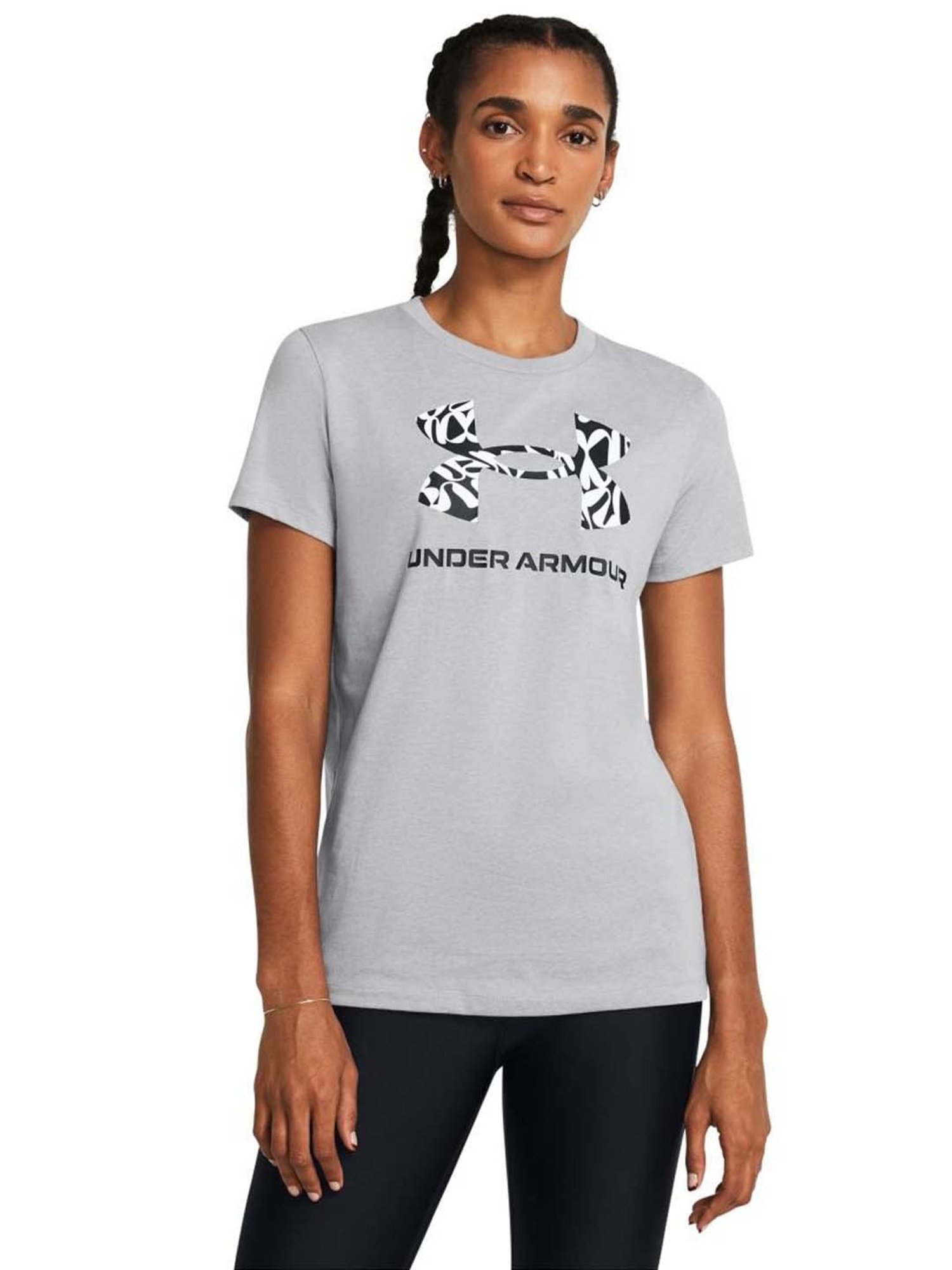 UNDER ARMOUR Grey Printed Sports T-Shirt