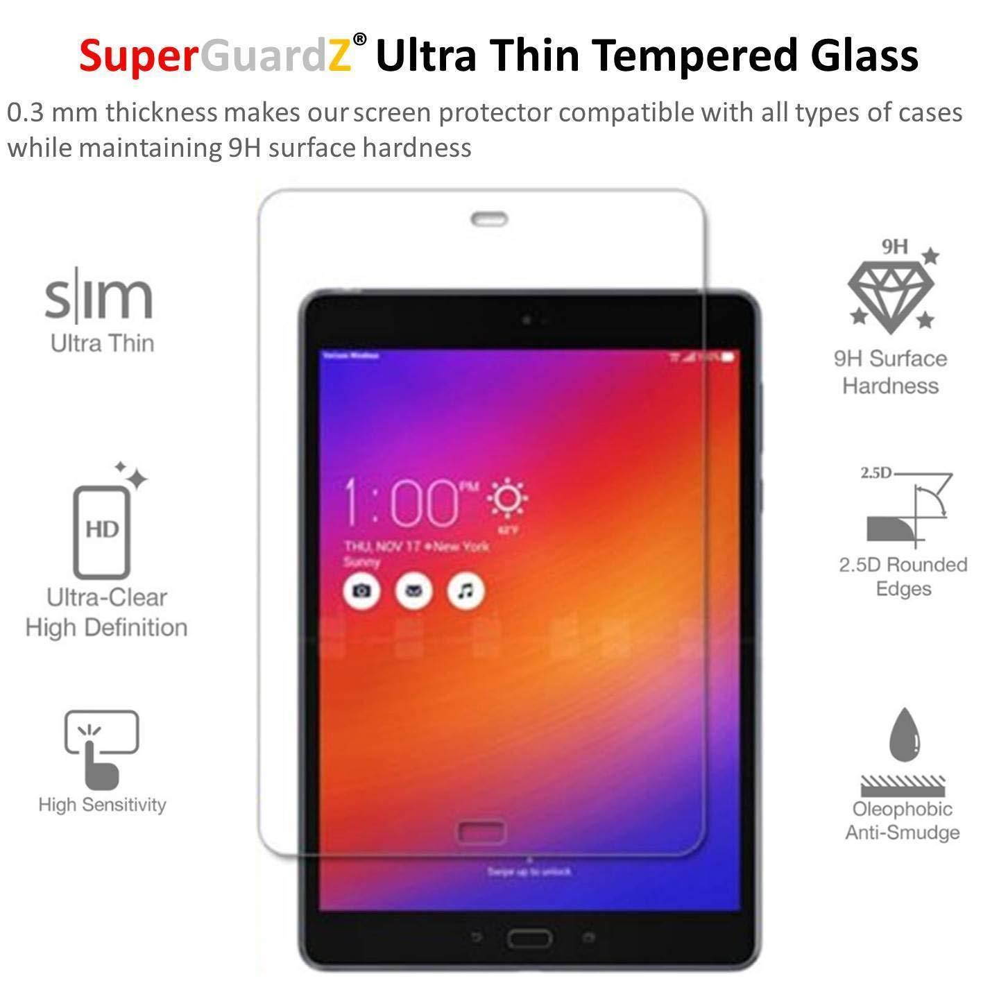 for Asus Zenpad Z10 Screen Protector [Tempered Glass], SuperGuardZ, 9H, 0.3mm, 2.5D Round Edge, Anti-Scratch, Anti-Bubble [Lifetime Replacement] + 2 Stylus Pen