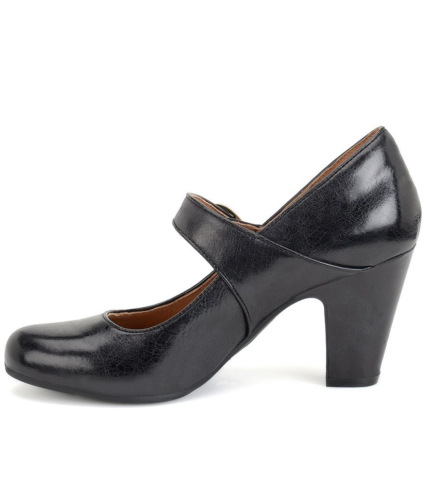 Deltan Tessa Croc-Embossed T-Strap Block Heel Pumps