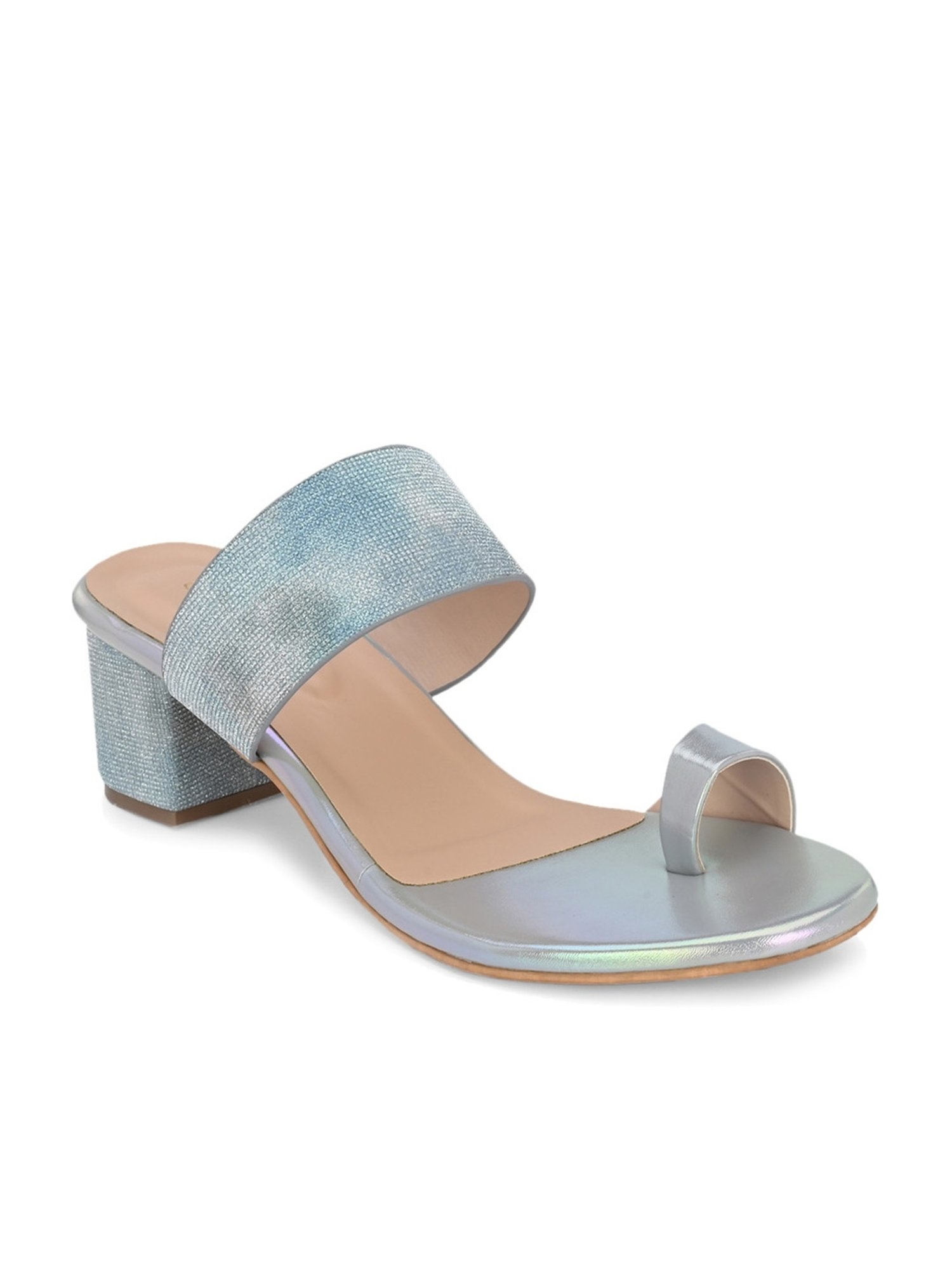 Clog London Women's Grey Toe Ring Sandals