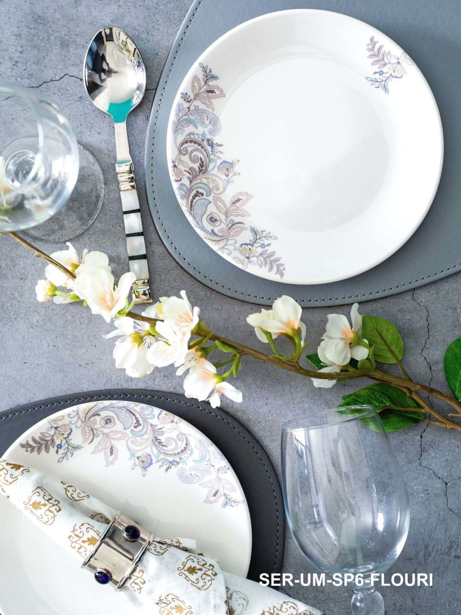 Servewell Flourish Multicolor Melamine Side Plate  - Set of 6