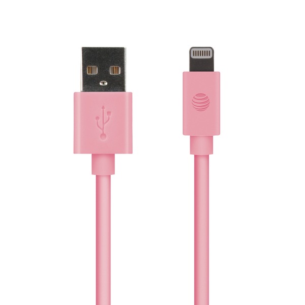 4-Ft. PVC Charge and Sync Lightning(R) Cable (Pink)