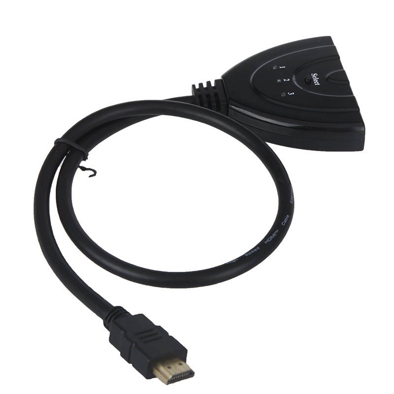 HDMI Splitter 0.5m 3 HDMI Input to 1 HDMI Output auto Switch Cable