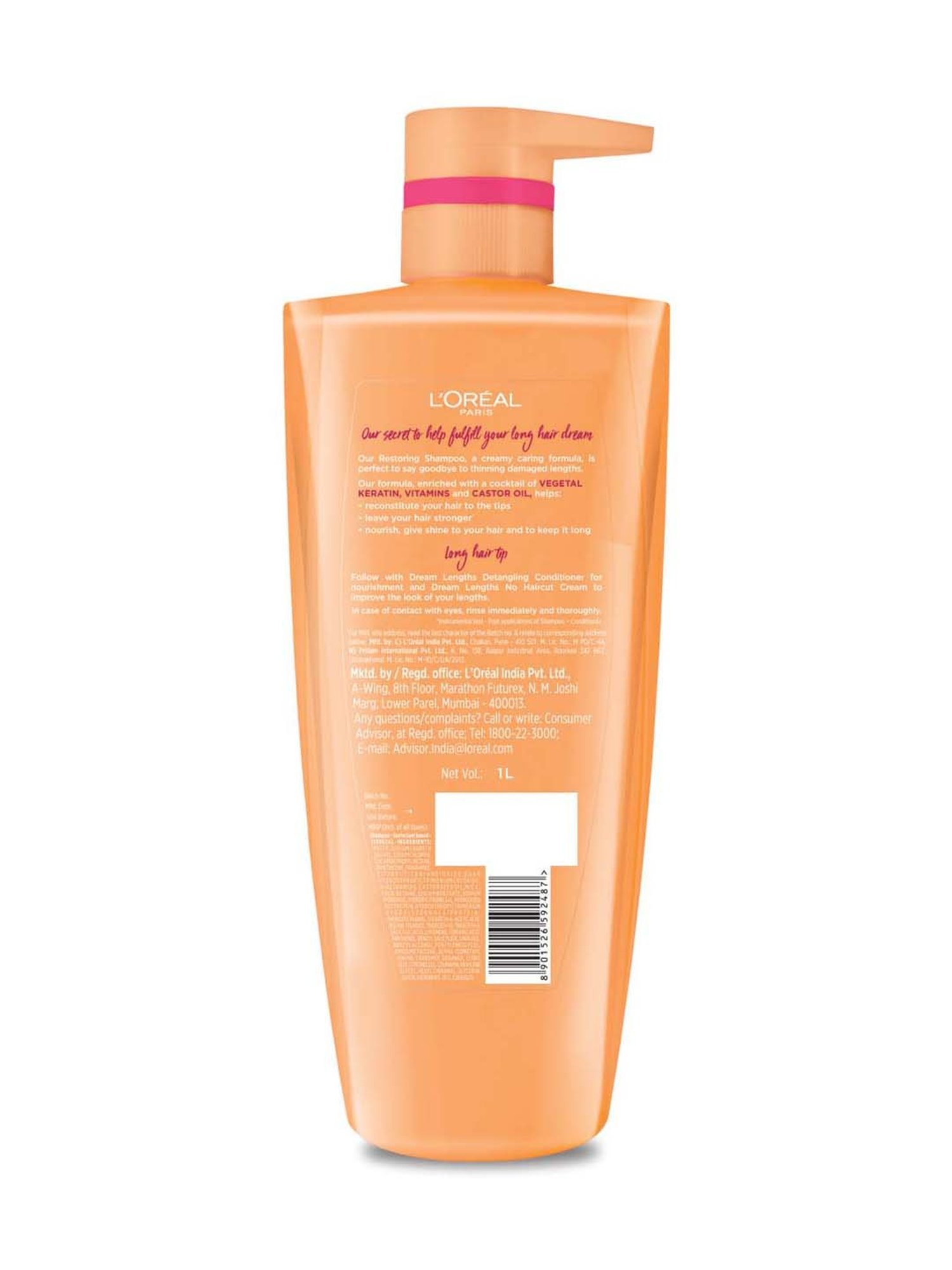 L'Oreal Paris Dream Lengths Shampoo - 1000 ml