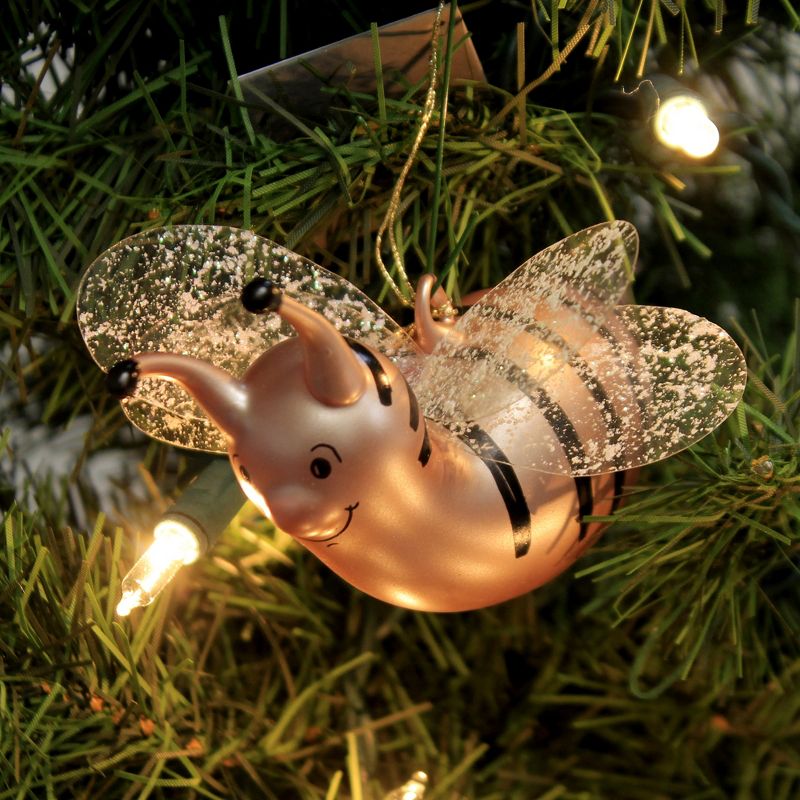 Italian Ornaments 3.0" Spring Bee W/ Cellophane Wings Ornament Spring Honey Italian  -  Tree Ornaments