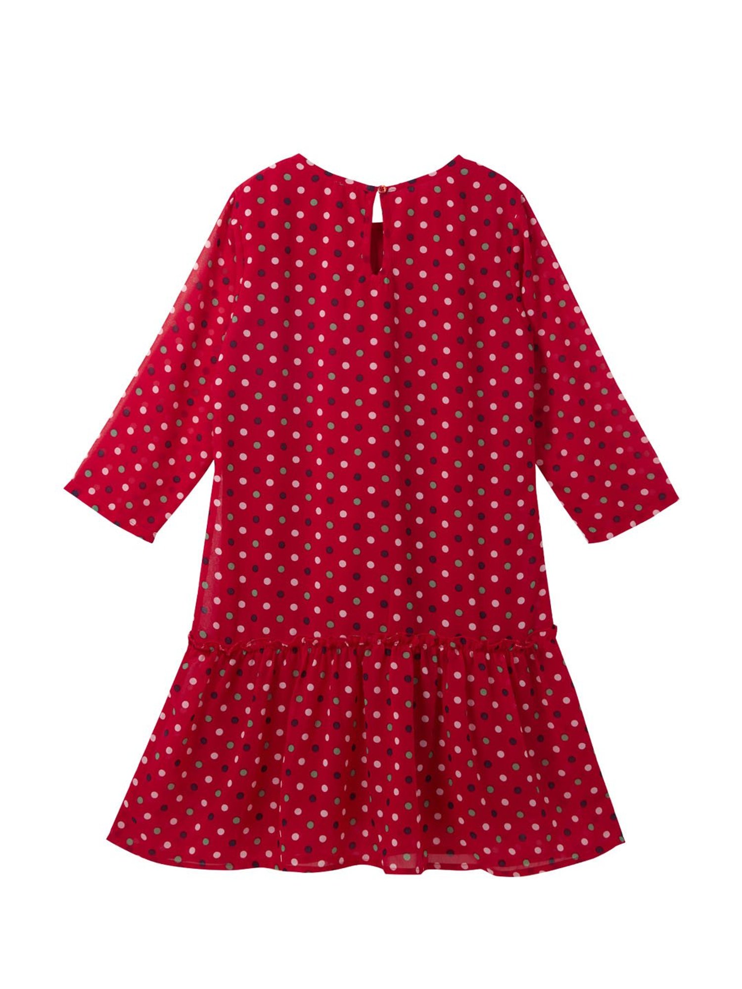 Cub McPaws Kids Red Printed  Dress
