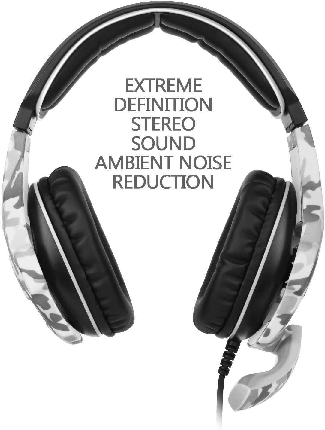 SADES SA810 Gaming Headset Stereo Surround Sound Headphones for Xbox One/PS4/PC with 3.5mm Jack Noise Cancelling Mic and Volume Control (Camouflage)
