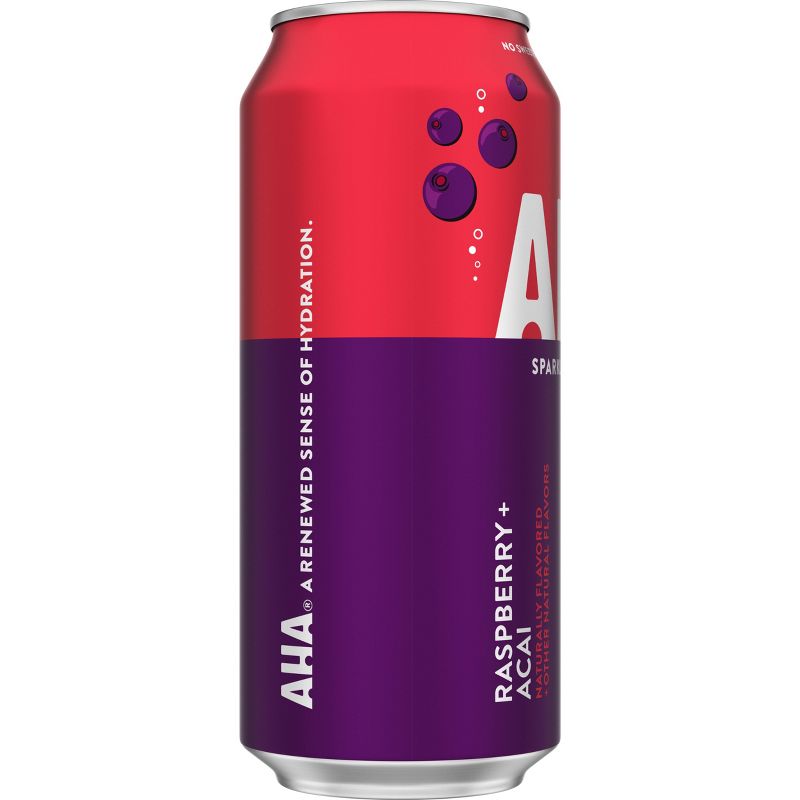 AHA Raspberry Acai Sparkling Water - 16 fl oz Can
