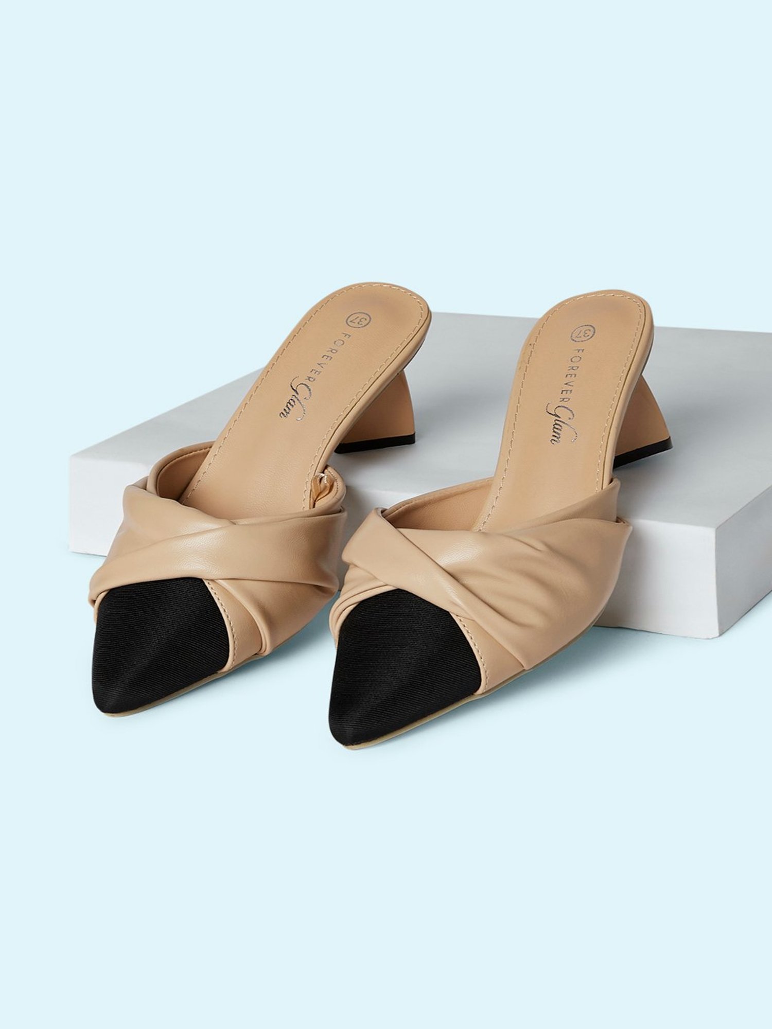 Forever Glam by Pantaloons Women's Beige Mule Shoes