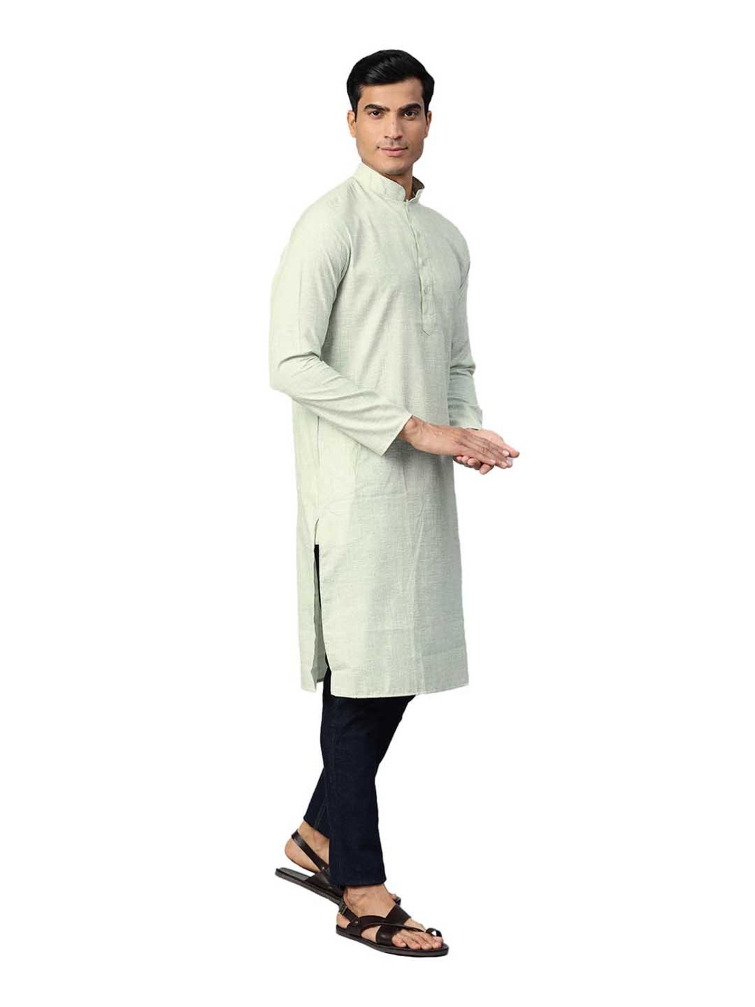 Manthan Orange Ful Sleeves Kurta