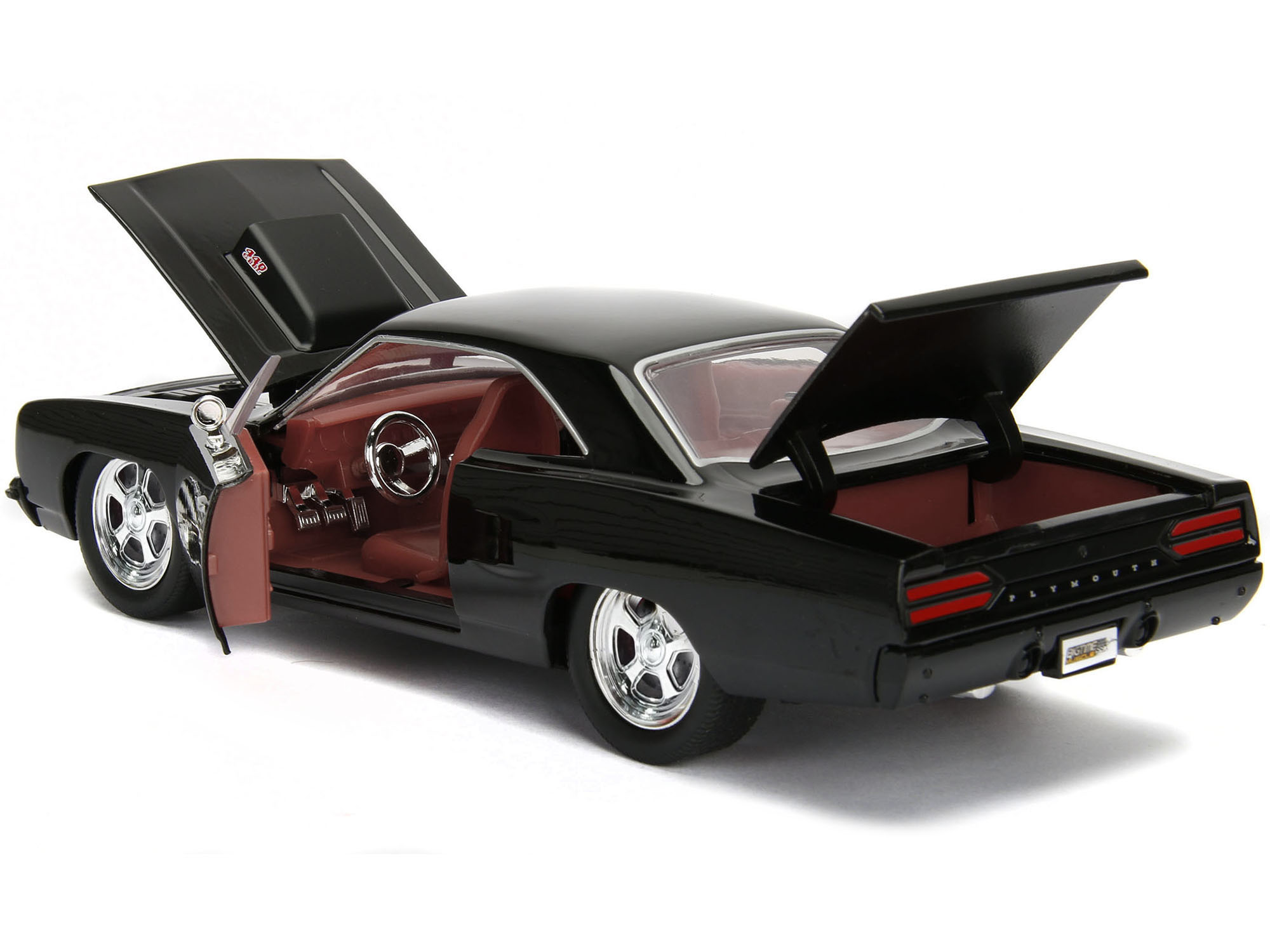 1971 Plymouth Barracuda Tahitian Walnut Metallic and White with White Vinyl Top Limited Edition to 258 pieces Worldwide 1/18 Diecast Model Car by ACME