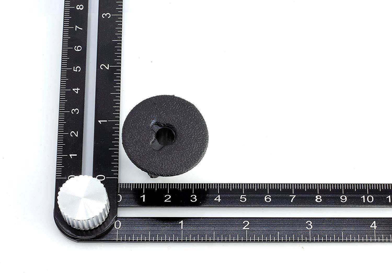 Black Single Feed Through Bushing For Coax Coaxial Cable RG6 | 10 Pack