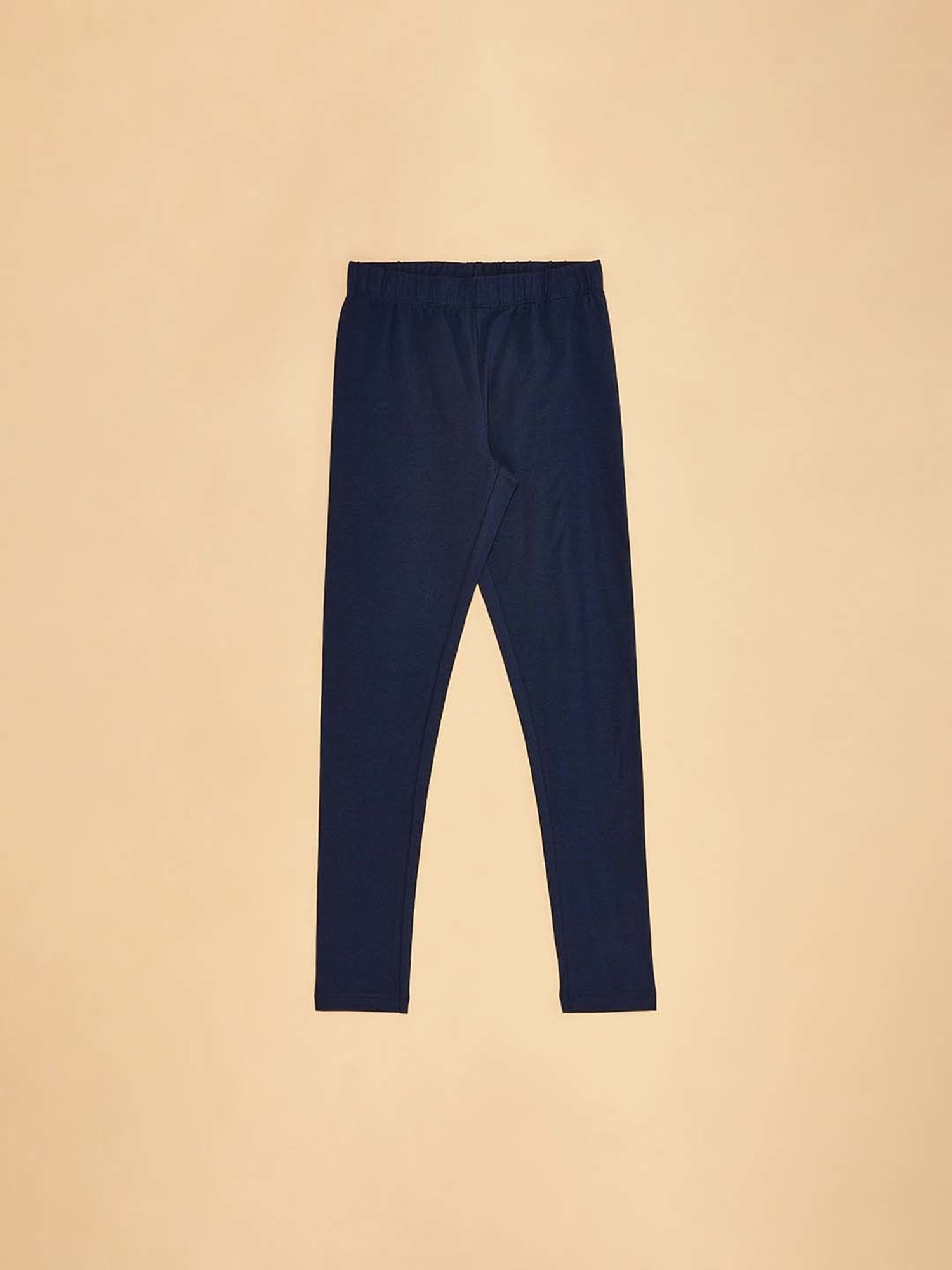 YU by Pantaloons Girls Navy & Orange Cotton Printed Leggings (Pack of 2)