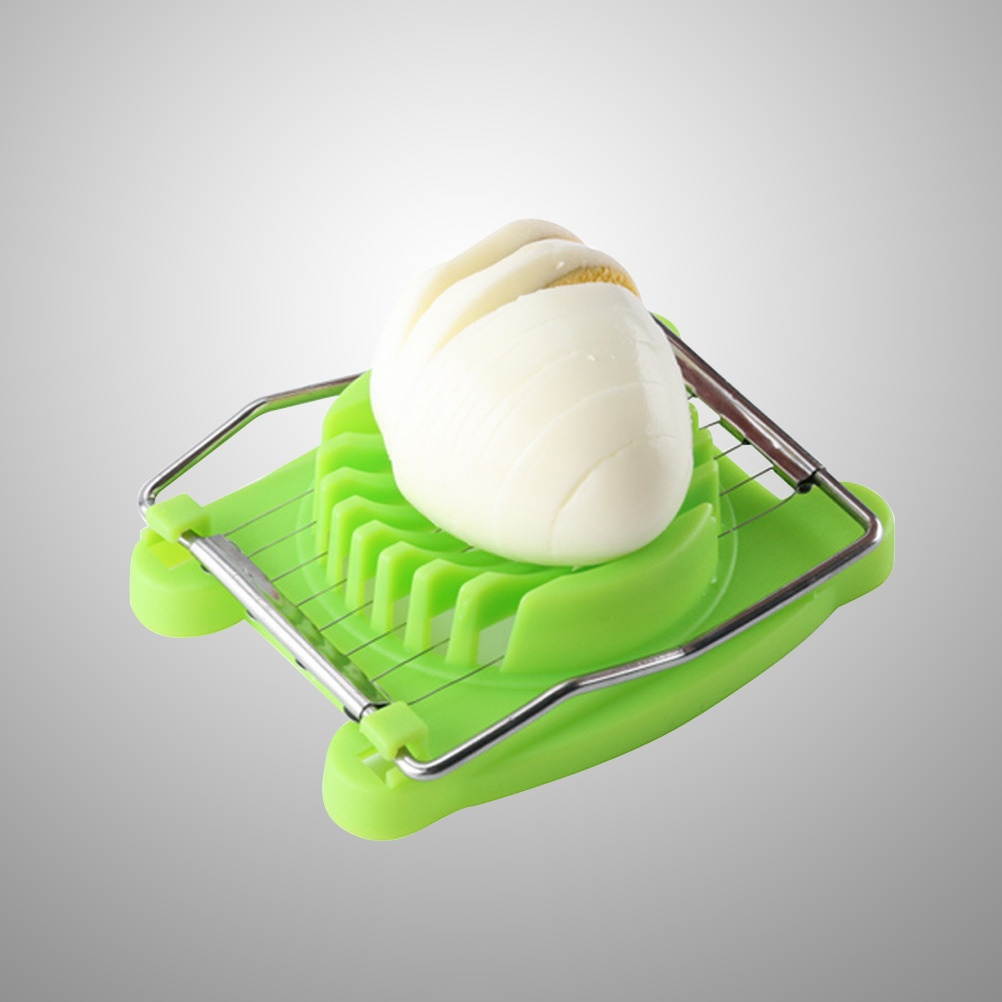 Creative Stainless Steel Egg Slicer Multifunctional Egg Cutter Fancy Egg Dividers Egg Separator Kitchen Tool (Green)