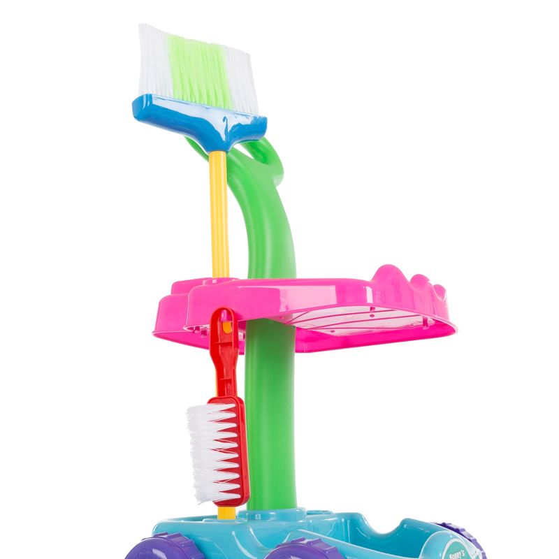 Pretend Play Cleaning Set with Caddy on Wheels by Hey! Play!