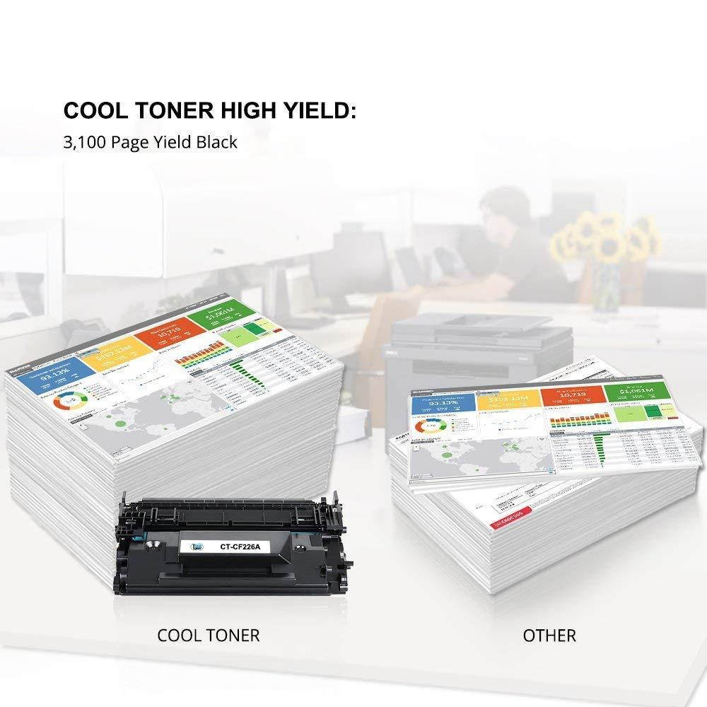 Cool Toner Compatible Toner Cartridge Replacement for HP 26A CF226A 26X CF226X for HP Laserjet Pro m402dn M402n M426fdw M402dw HP Laserjet Pro MFP M426fdw M426dw M426fdn HP M402 M426 Printer Ink-4Pack