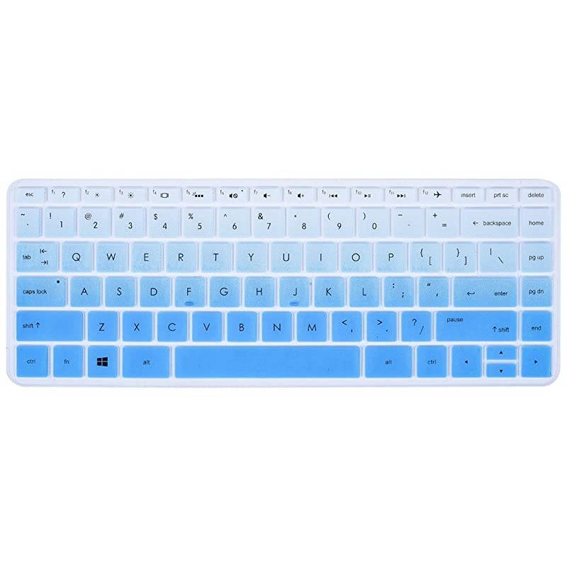 Keyboard Cover for 2019 HP 14 inch LaptopNew HP Pavilion x360 14 inch Keyboard Cover 14MBA 14MBF 14MCD 14MDH 14BW 14cm 14CF Series HP 14 inch Keyboard Cover Skin Gradual Blue