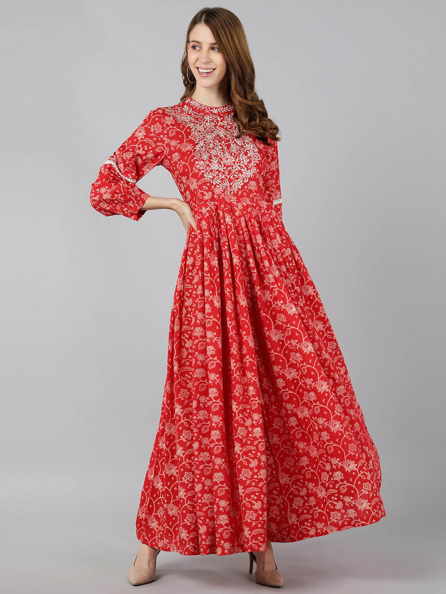 Kipek Red Printed Jumpsuit