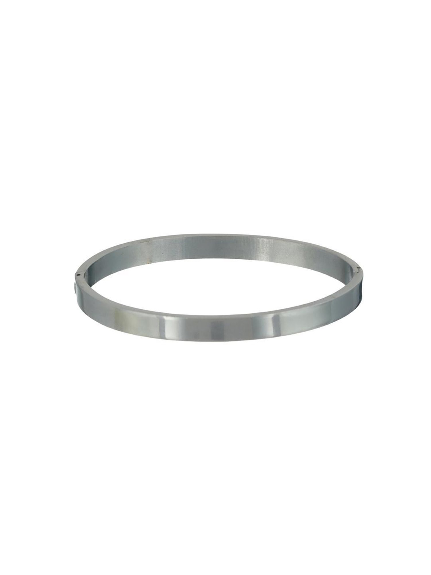 Bold by Priyaasi Solid Silver-Plated Cuff Bracelet for Men
