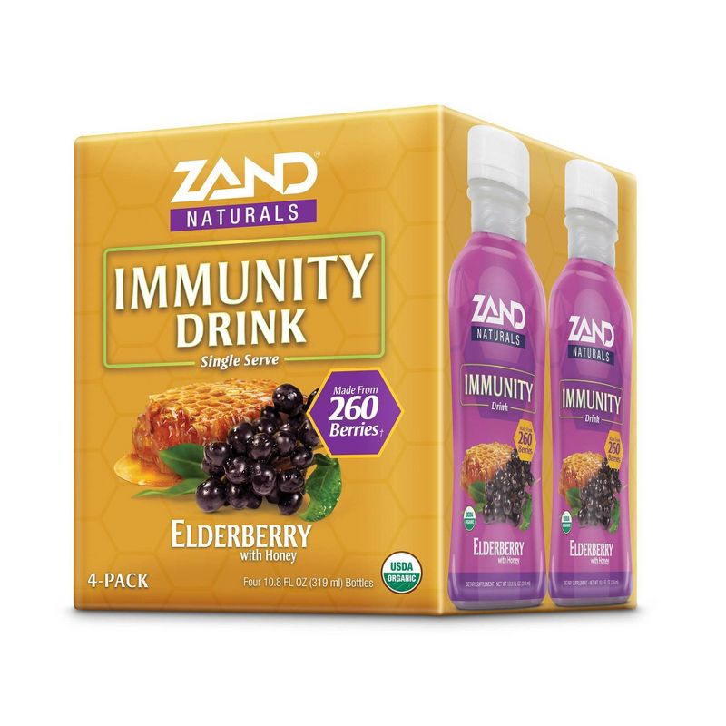 Zand Naturals Immunity Drink - Elderberry with Honey - 4pk