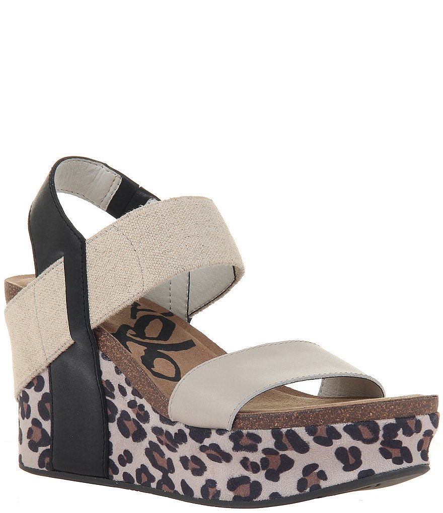 OTBT Bushnell Leopard Print Platform Wedges
