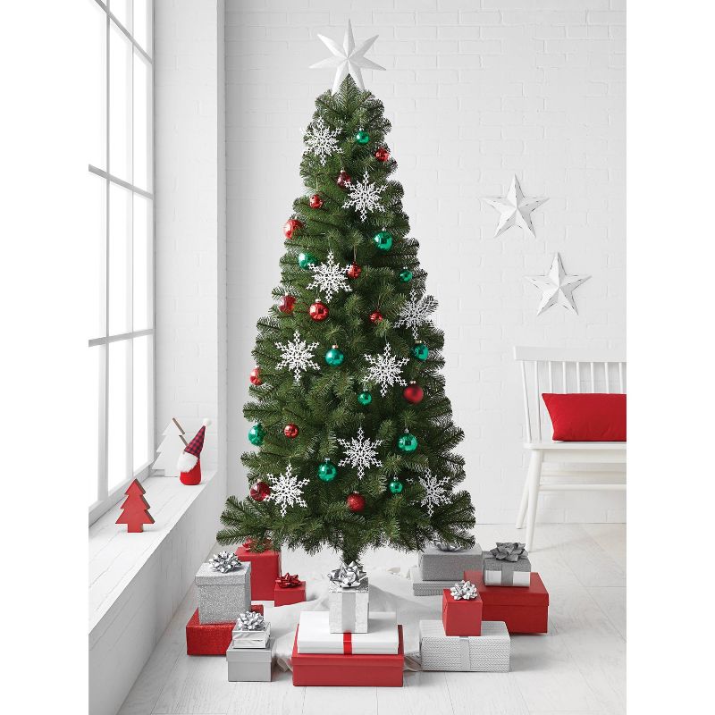 Best Choice Products 7.5ft Premium Hinged Fir Pencil Artificial Christmas Tree w/ Foldable Stand, Easy Assembly