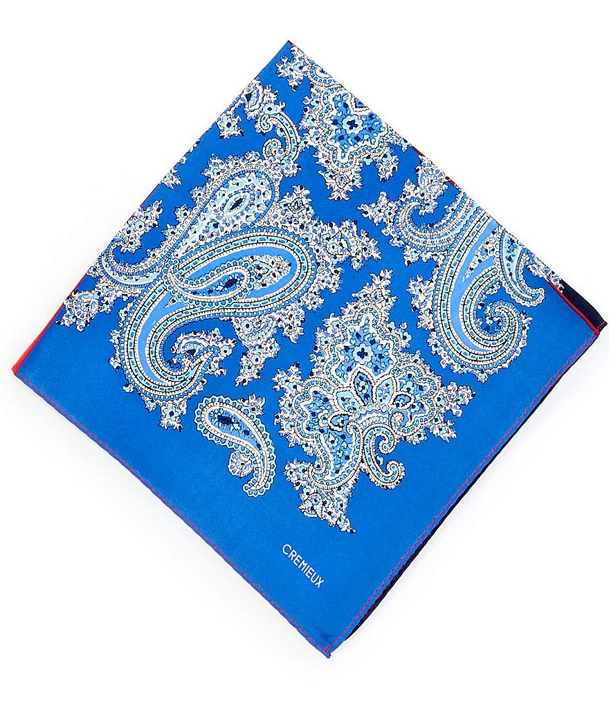 Cremieux Locarno Paisley Silk Pocket Square
