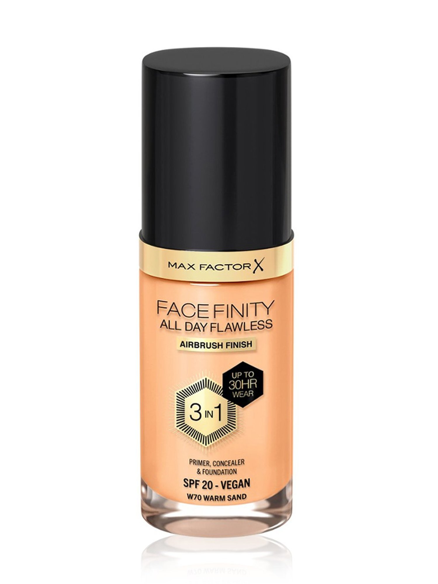 Max Factor Facefinity All Day Flawless 3 In 1 Foundation SPF 20 W70 Warm Sand - 30 ml