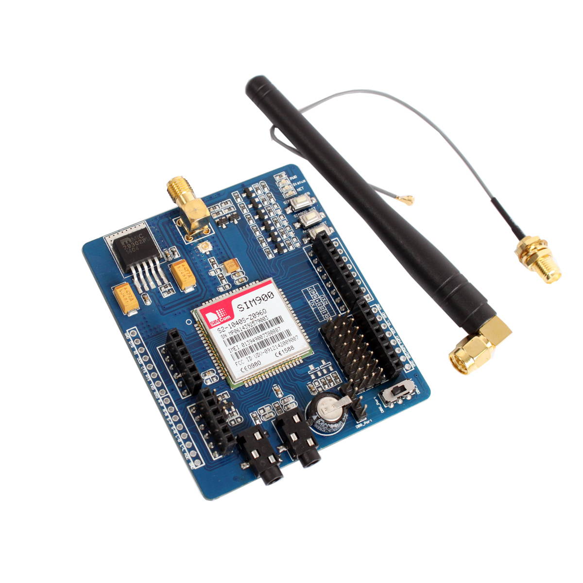 Itead microcontroller sim900 module GSM SMS gprs module extension compatible with raspberry delivery antenna