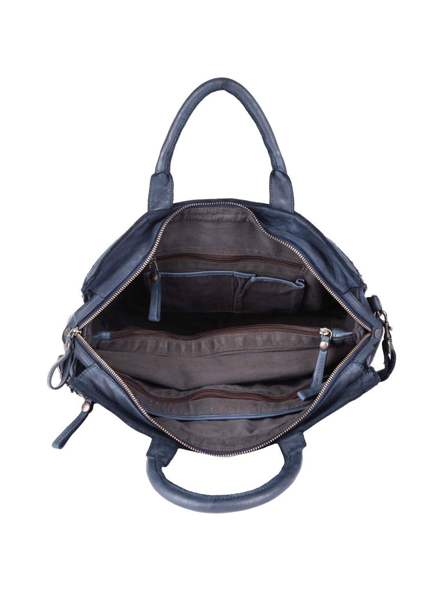 KOMPANERO Valentina Blue Textured Laptop Messenger Bag