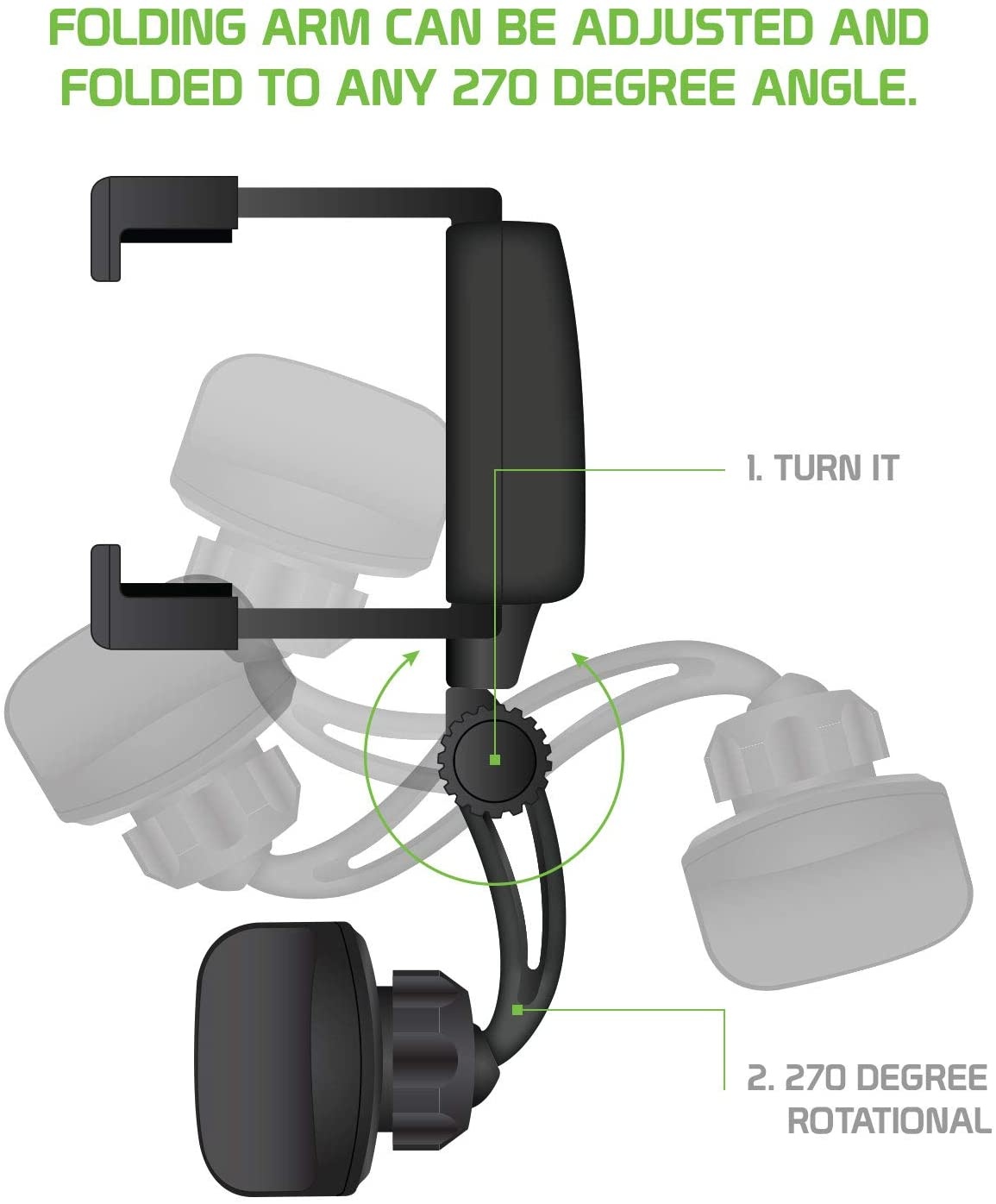 Cellet Vehicle Rear View Mirror Phone Holder Mount Universal Smartphone Cradle Compatible to iPhone 11/11 Pro Xr Xs Max X 8 Plus Note 10 9 Galaxy S20 S20+ 5G S10 Plus S9 S8 Google Pixel 4 3 XL GPS LG