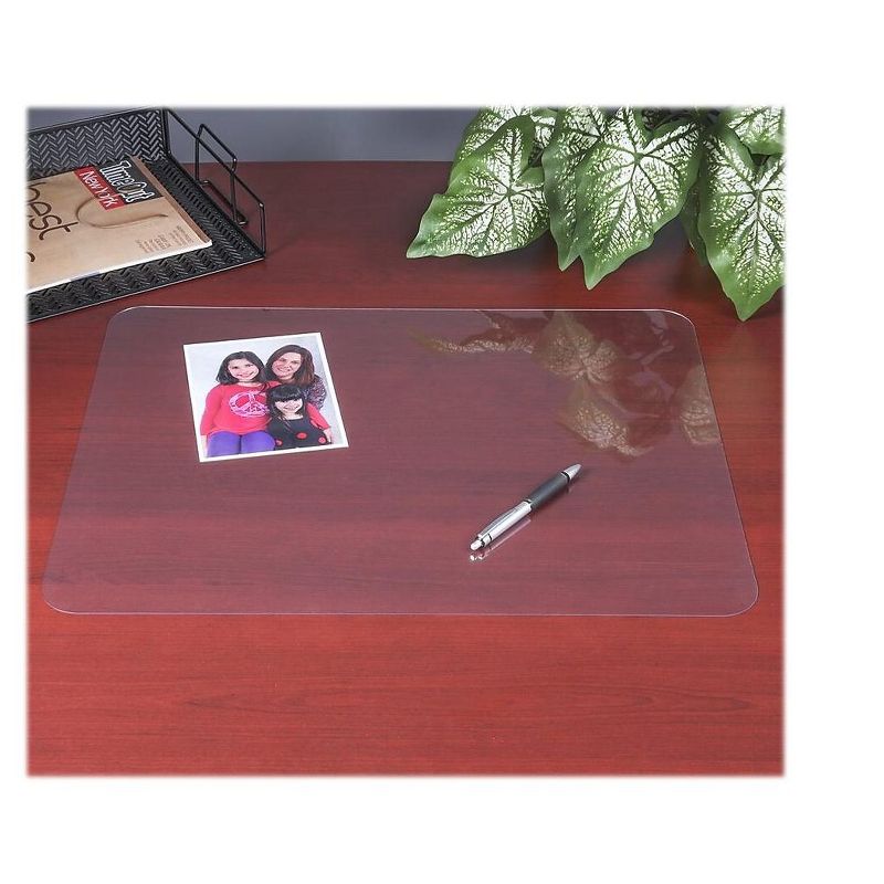 Artistic Krystal View Anti-microbial Plastic Desk Pad, 20"L x 36"W, Clear 6060M