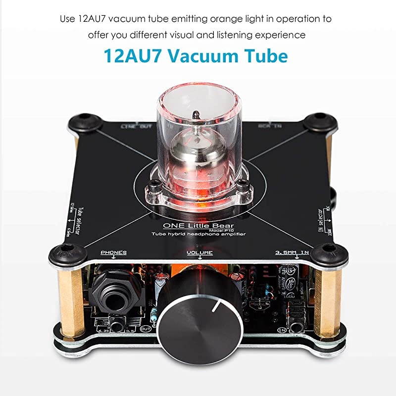 Little Bear P10 HiFi MOSFET Class A 12AU7 Tube Multi-Hybrid Headphone Amplifier Stereo Audio Preamplifier Preamp