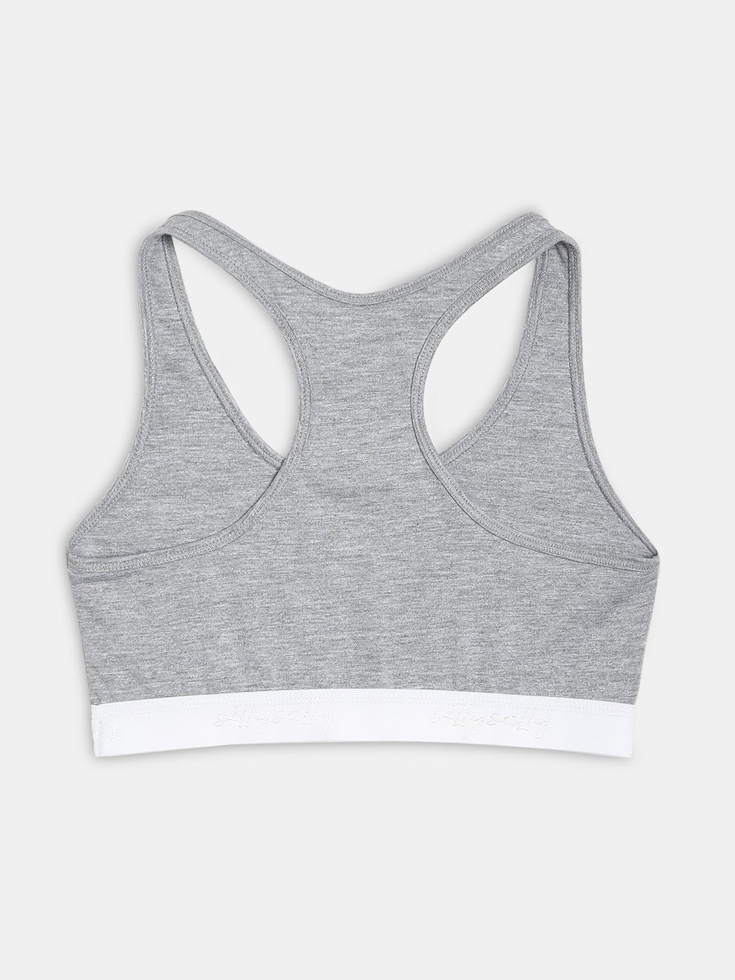 Sillysally Kids Solid Grey Bra (Pack Of 2)