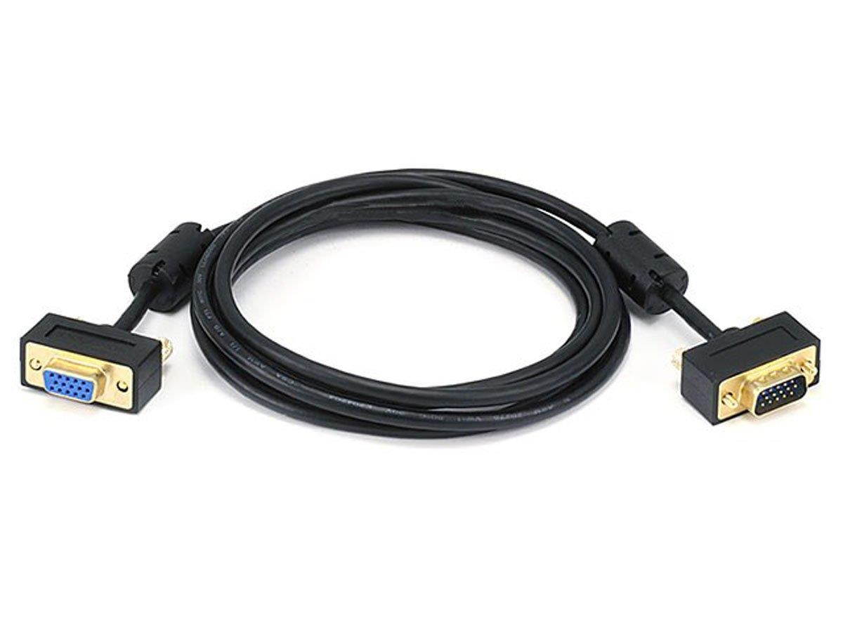 Monoprice 6ft Ultra Slim SVGA Super VGA 30/32AWG M/F Monitor Cable w/ ferrites (Gold Plated Connector)