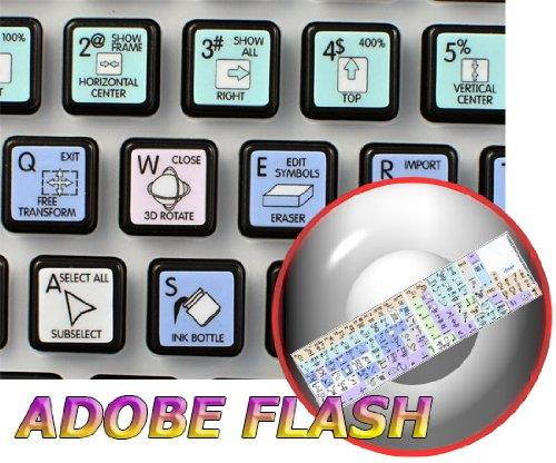 ADOBE FLASH GALAXY SERIES NEW KEYBOARD LABELS SHORTCUTS 12x12 SIZE