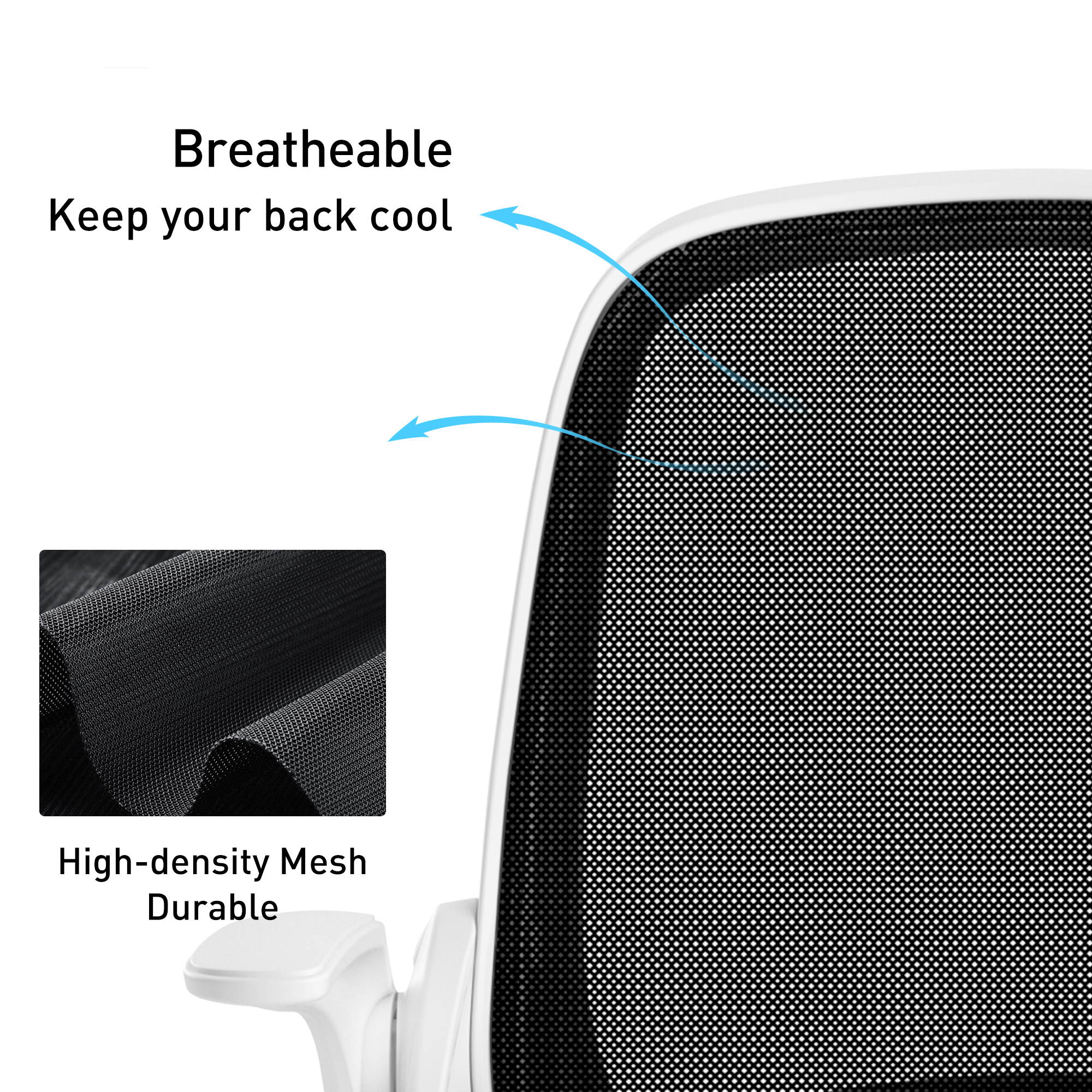 Hbada Office Task Desk Chair Swivel Home Comfort Chairs with Flip-up Arms and Adjustable Height, Black