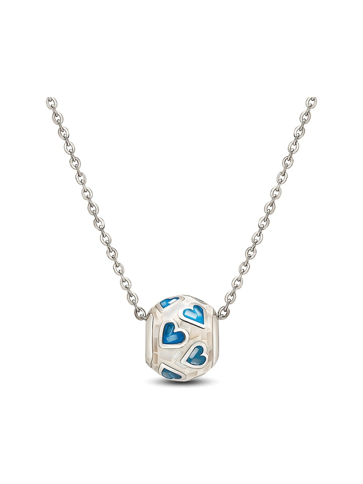 Zavya 92.5 Sterling Silver Pearlescent Elegance Pendant with Chain for Women