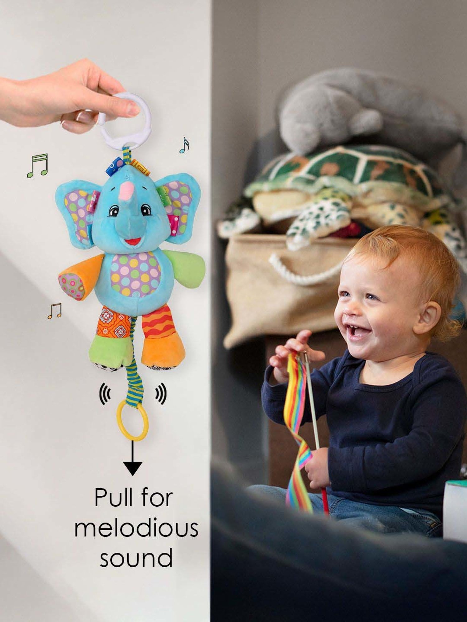 Baby Moo Kids Blue Pulling Toy