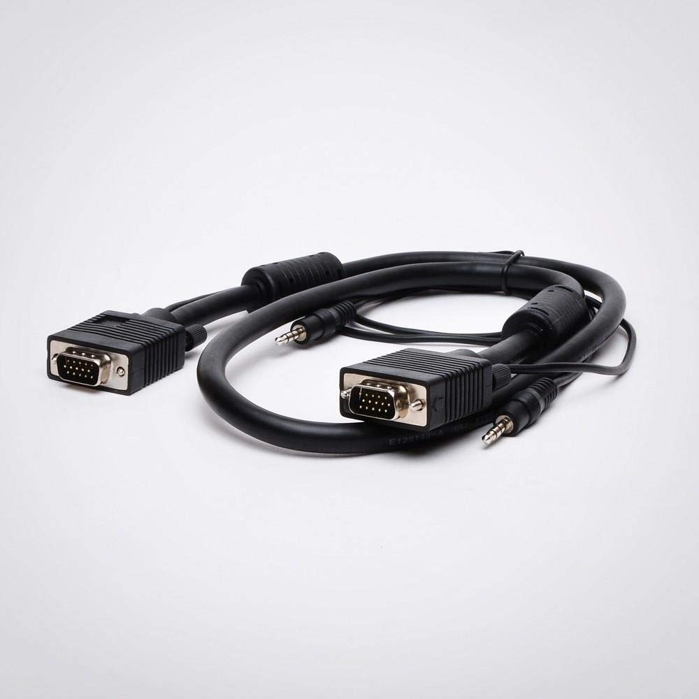 FireFold SVGA Cable with 3.5mm Audio - Double Shielded - Support Resolutions up to 1600x1200.