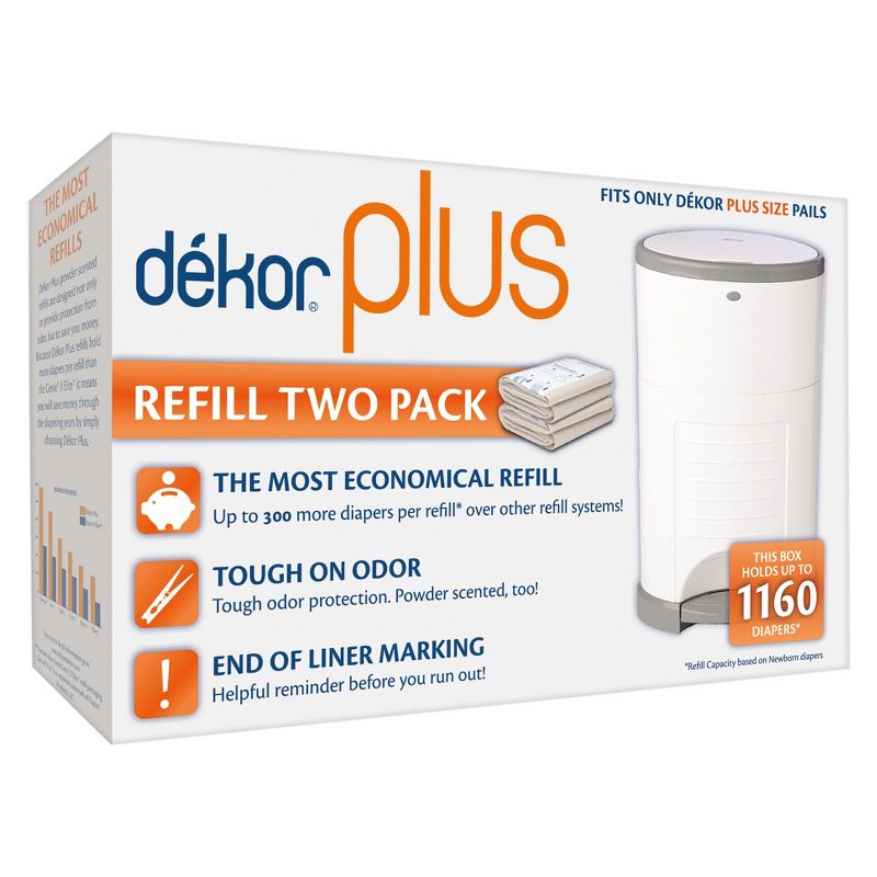 Dekor Plus Diaper Pail Refills - 2pk